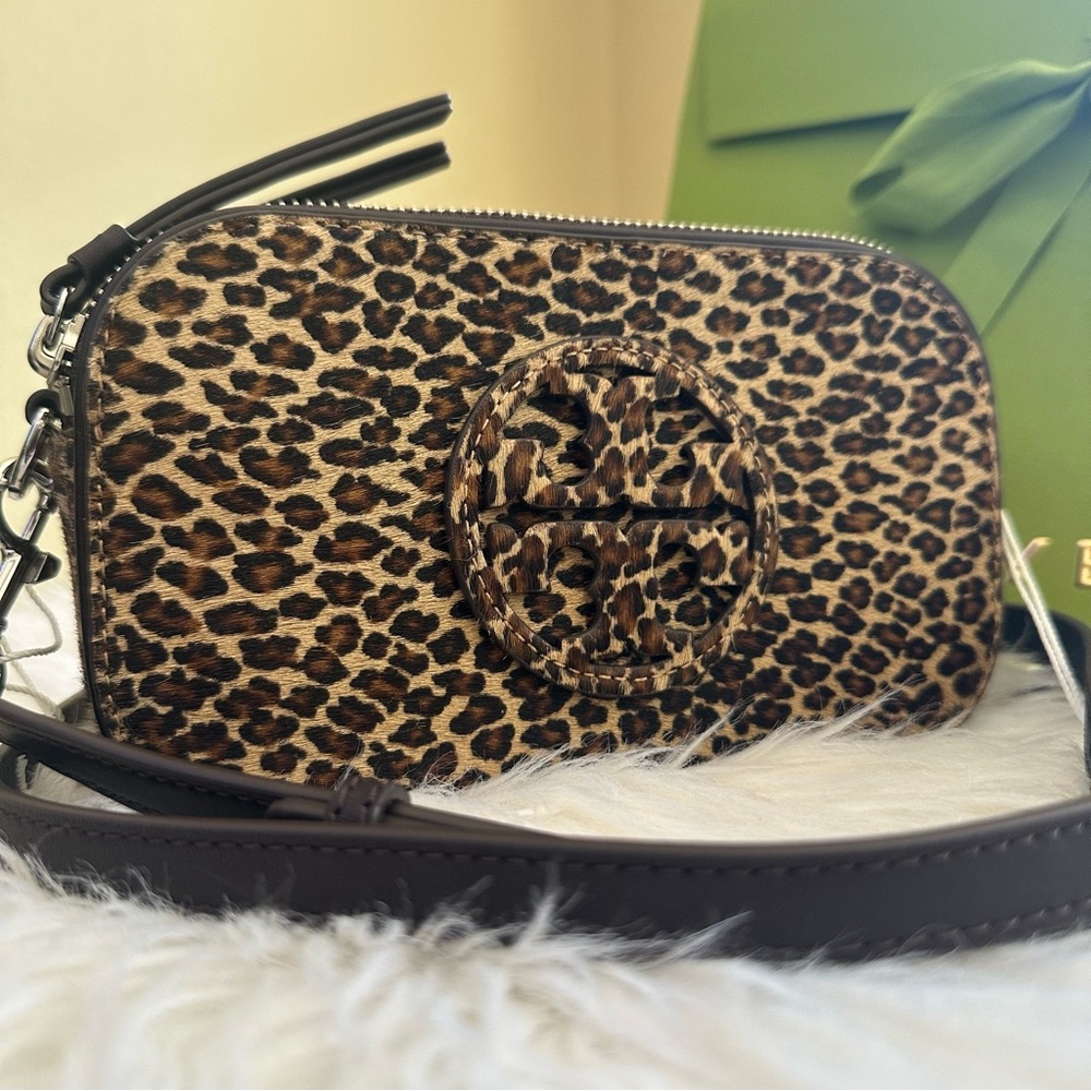 Tory Burch MINI MILLER LEOPARD-PRINT CROSSBODY BAG